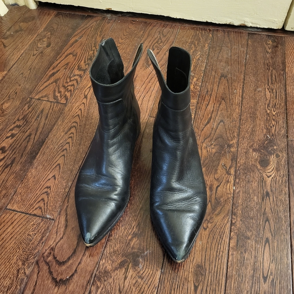 Black Leather Ankle Boots & Other Stories